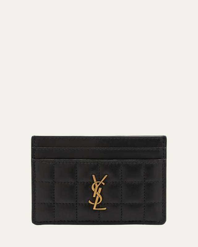 Cassandre YSL Card Case in Quilted Smooth Leather